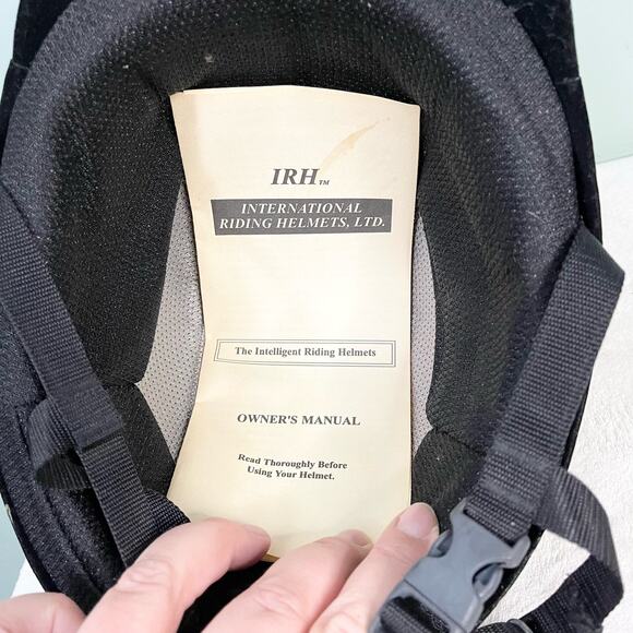 IRH International Unisex Womens Mens Horse Riding Helmet Hunt Cap Black Velvet - Picture 7 of 13